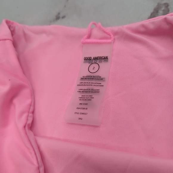 Good American Swim Bottom Women Sugar Pink Bikini High Rise Suit - Picture 4 of 8